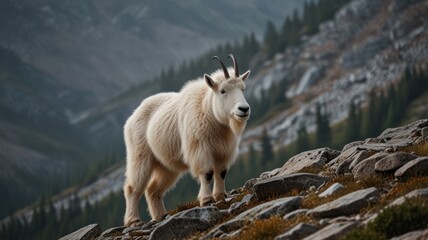 Fototapeta premium Mountain Goat Majesty