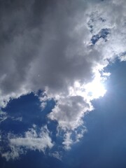 View of a clear cloudy sky 