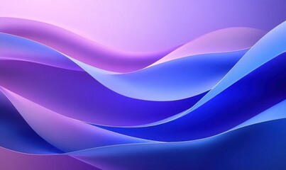 Fototapeta premium Abstract Blue and Purple Curves Minimalist Design 3D Render Clean Modern Graphic Resource