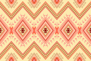 Aztec ethnic geometric abstract geometric embroidery seamless pattern. Native geometry decorative design for fabric, clothing, wallpaper, background, texture, element, interior, decoration, border