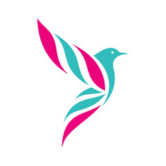 creative and unique bird logo vector illustration on white  background 