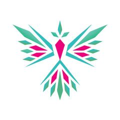 creative and unique bird logo vector illustration on white  background 