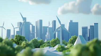 Eco-Friendly Cityscape: A Vision of Sustainable Urban Living