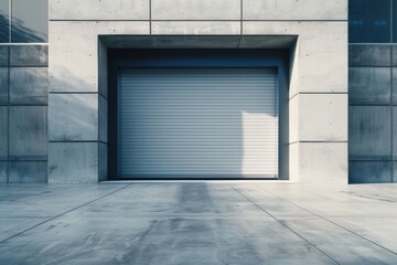 Automatic roll up gate and push up door for modern building.