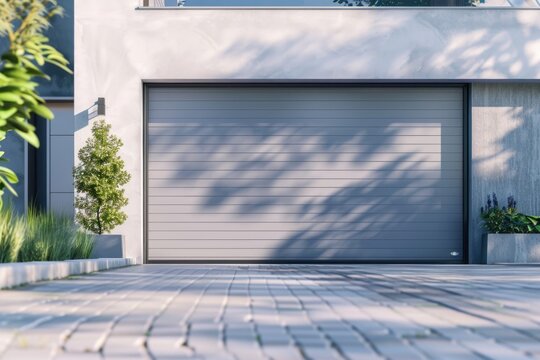 Automatic roll up gate and push up door for modern building.