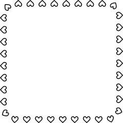 Valentine's Day frame outline.
Love frame.
Transparent background.