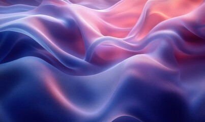 Obraz premium Minimalist Abstract Blue and Purple Shapes with Smooth Curves in 3D Render for Modern Design