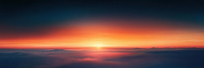 Fototapeta premium Sunset Landscape with Serene Sky and Pastel Hues at Beach during Golden Hour with Clouds and Horizon Glow