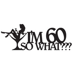 60 sixty birthday party martini glass woman silhouette 