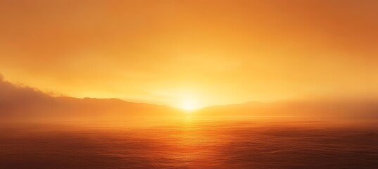 Fototapeta premium Evening dusk foggy lake sunset. Generative AI technology.