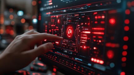 Obraz premium cybersecurity concept user privacy security and encryption secure internet access future technology and cybernetics screen padlock internet network data protection anti hacker cybercrim