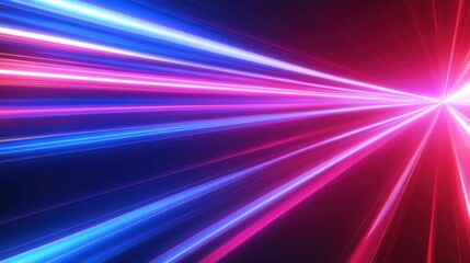 Fototapeta premium Dynamic abstract representation of vibrant blue and pink light beams creating a futuristic atmosphere.