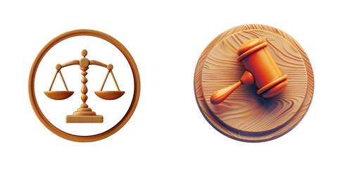 3d render Attorney Badge isolated on transparent background Cartoon Illustration in plastic style