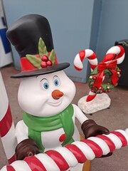 christmas stocking and snowman