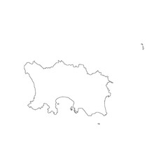 Jersey blank outline map