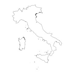 Italy blank outline map