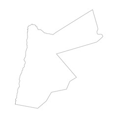 Jordan blank outline map