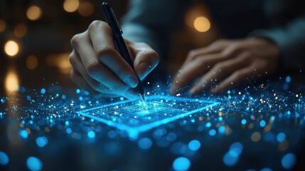 e signing electronic signature document management paperless office signing on e document on digital tablet virtual notepad on virtual screen online contract signing with applicatio