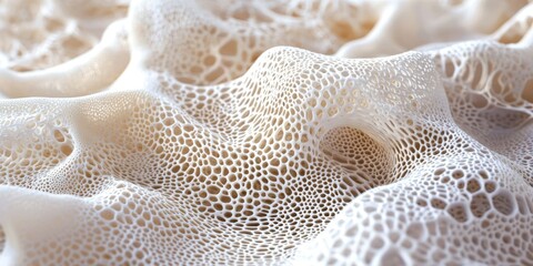 White fabric with a pattern of holes