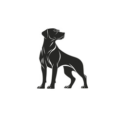 Aggressive Rhodesian Ridgeback Dog logo