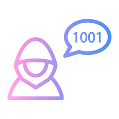 hacker Line Gradient Icon