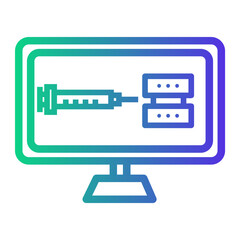 computer Line Gradient Icon