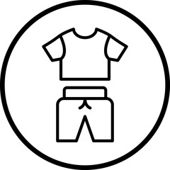 Exercise Clothes Icon Style