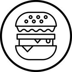 Burger Sandwich Icon Style