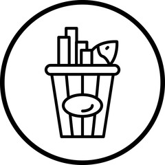 Fish And Chips Icon Style