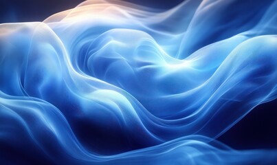 Obraz premium Dynamic Swirling Blue and Purple Shapes in Modern Digital Art