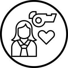 Life Coach Female Icon Style