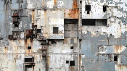 Decaying Industrial Ruin: A Testament to Time's Passage