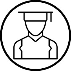 College Student Male Icon Style