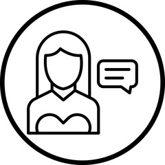 Consultant Female Icon Style