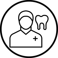 Dentist Male Icon Style