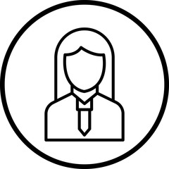 Manager Female Icon Style