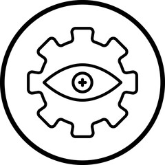Automatic Eye Examination Icon Style