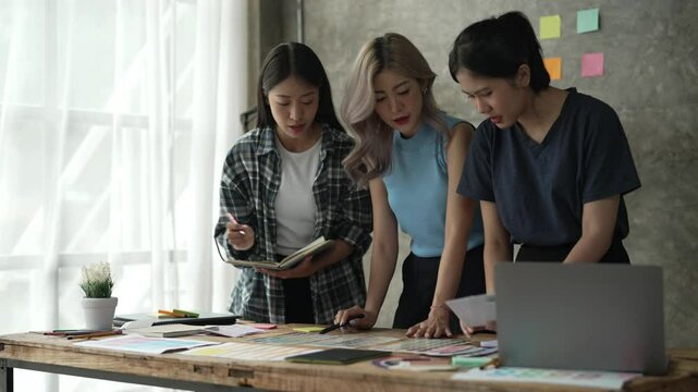 Young adult Creative startup Gen z female working at coworking space