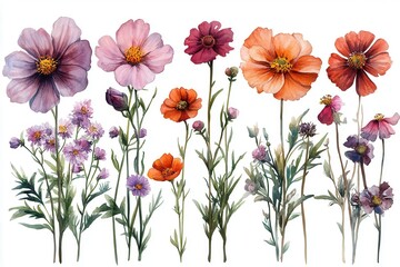 Fototapeta premium A colorful arrangement of various flowers, showcasing their beauty and diversity.
