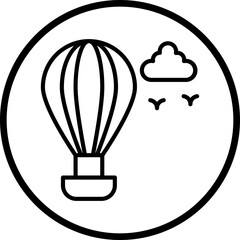 Hot Air Baloon Icon Style