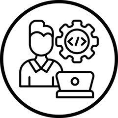 Developer Male Icon Style