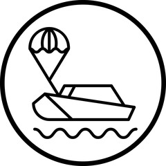Parasailing Icon Style