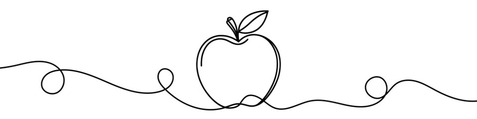 One continuous line illustration of wedding rings, isolated on white background. Line art of wedding rings