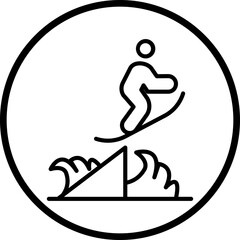 Skimboarding Icon Style