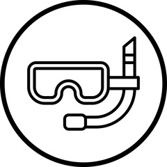 Snorkeling Icon Style