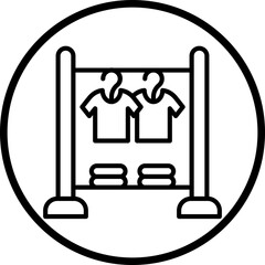 Clothing Rack Icon Style