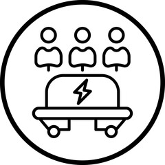 Electric Skateboard Share Icon Style