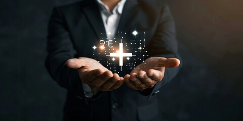 Person holding their hands out in a welcoming gesture
