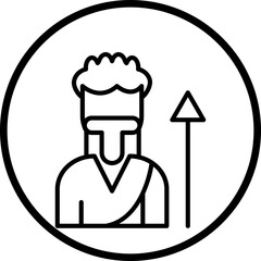 Neanderthal Man Icon Style