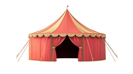  Circus tent isolated on Transparent  PNG format Background. Generative AI 